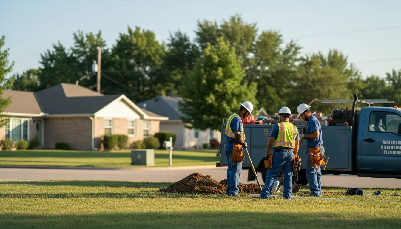 Residential water line and bathroom plumbing service in Saint Olaf, IA